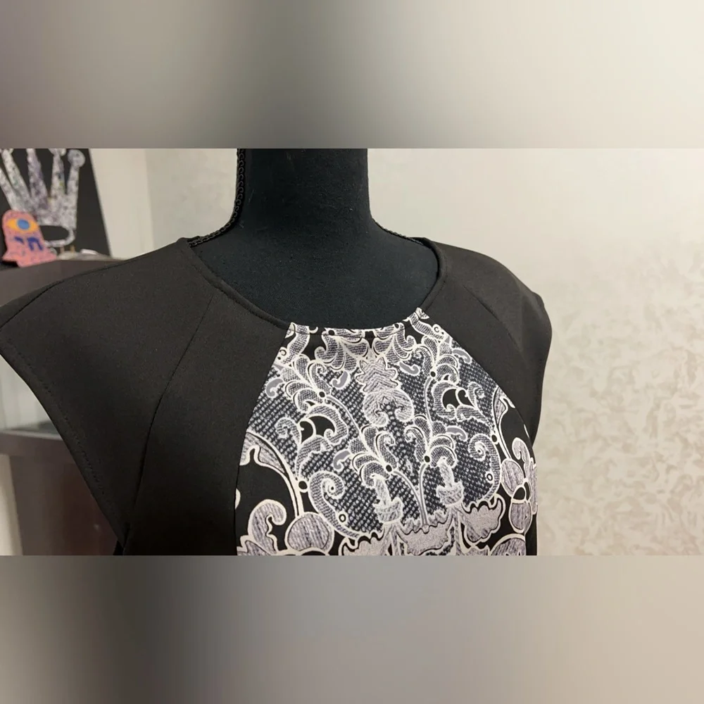 Donna Morgan Lace Black & White Dress - Picture 5 of 8